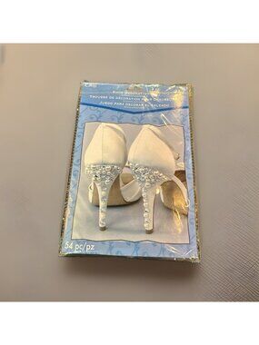 Shoe Decorating Kit Offray 54 Piece Pearl & Rhinestone Bridal Wedding Prom New